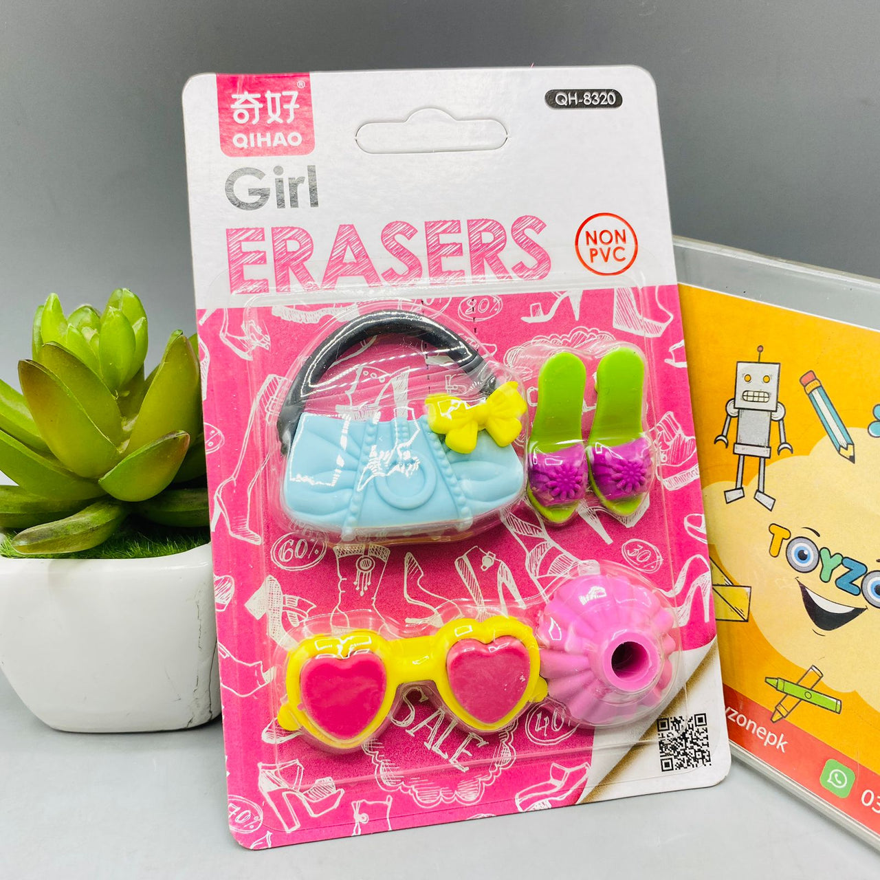 Girl Erasers For Kids Pack of 4 Pieces