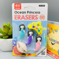 Thumbnail for Ocean Princess Erasers for Kids Pack of 5 Pieces