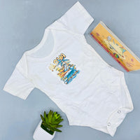 Thumbnail for Baby Romper Half Sleeve Pack of 5 Pieces For 3-6 Months Baby in White Color