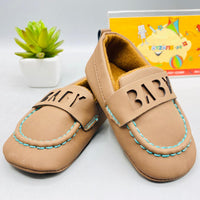 Thumbnail for Flat Baby Shoes in Coffee Color