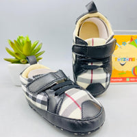 Thumbnail for Flat Baby Shoes in Black & White Color
