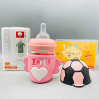 Thumbnail for Baby Glass Feeder With Beautiful Silicone Cover 120 ml