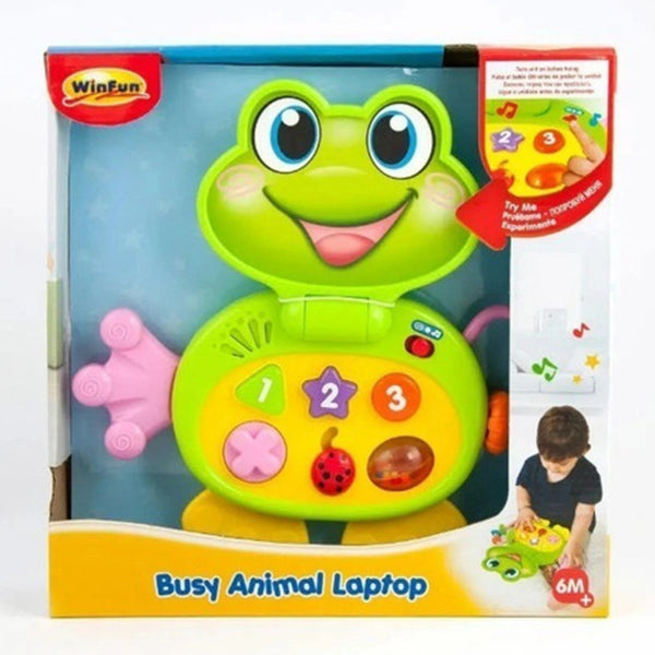winfun cute frog laptop toy for kids