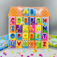 Thumbnail for wooden learning board with alphabet numeric and characters