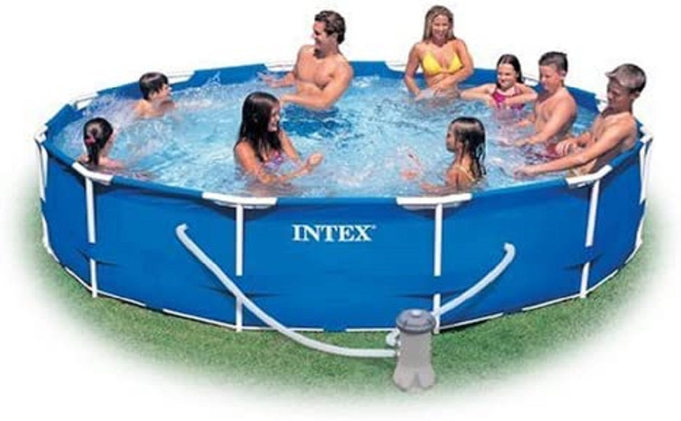 Intex Metal Frame Pool With Water Filter Pump