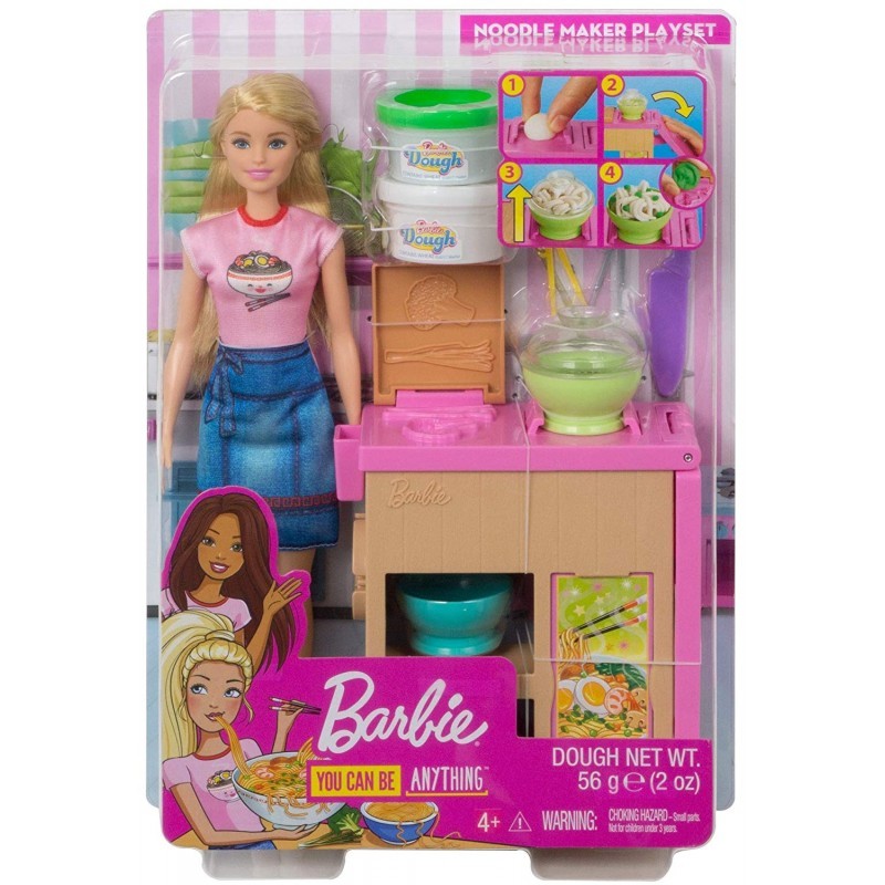barbie noodle maker doll and playset