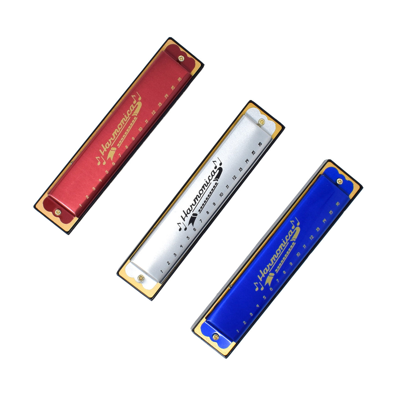 Musical Instrument Aluminum Tremolo Harmonica Toy for Kids