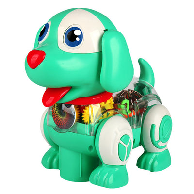 Transparent Gear Walking Dog Toy