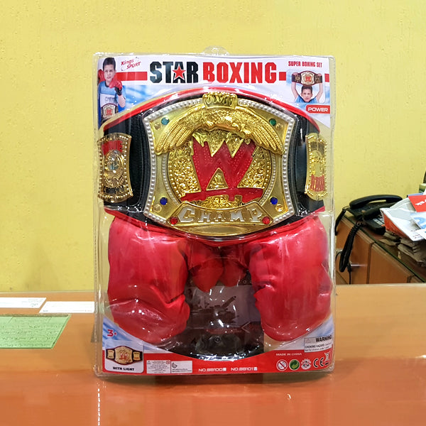 wwe belt with boxing gloves