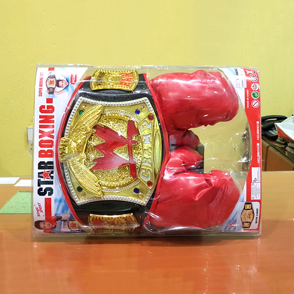 wwe belt with boxing gloves