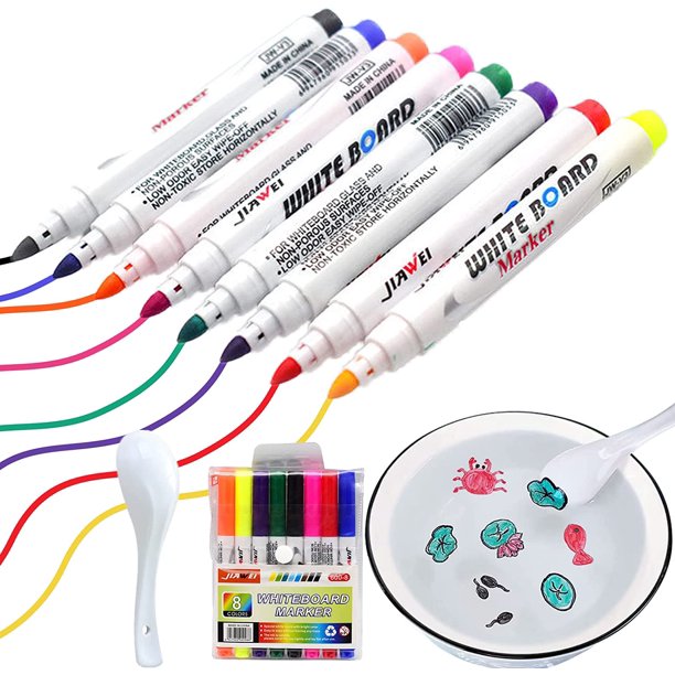 Magical Floating Painting In Water With Spoon (8 pcs Marker)