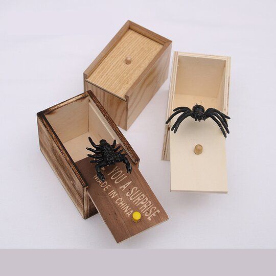 Funny Prank Wooden Box Toy (Random Character)