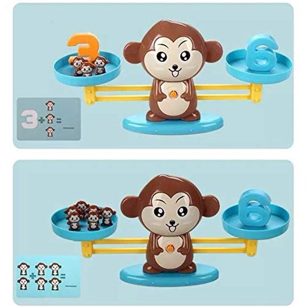 Math Counting Number Balance Monkey