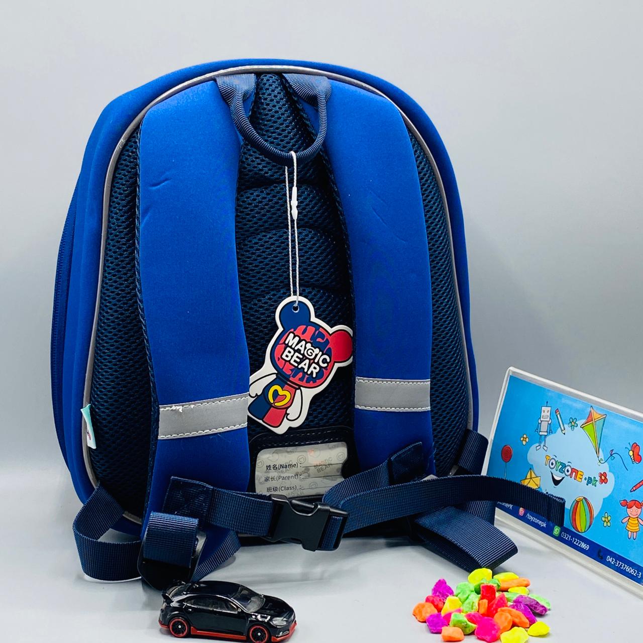 magic bear shaped blue school backpack tzp1