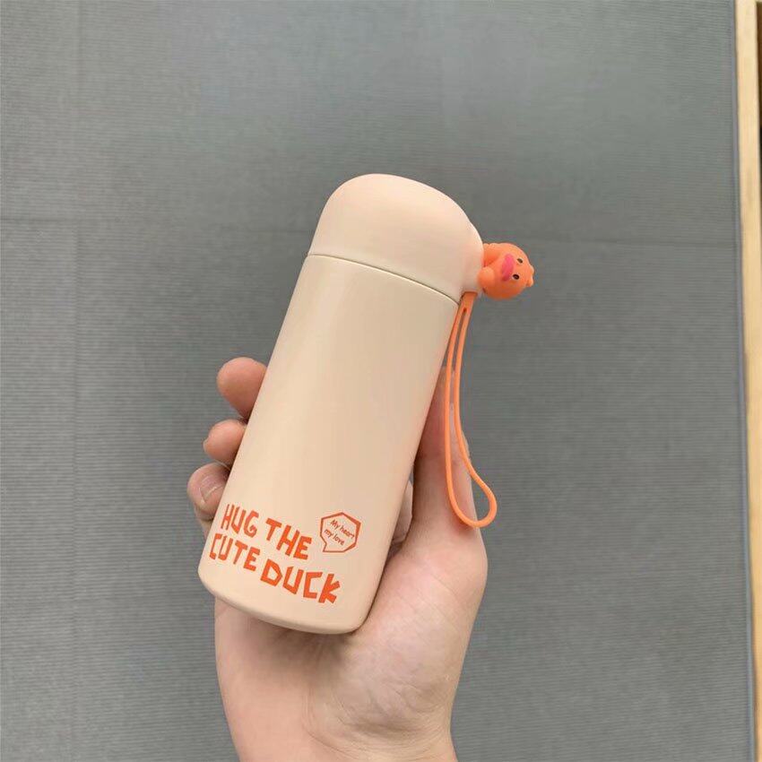 Hug The Cute Duck Vacuum Flask Stainless Steel Convenient Couple Cup