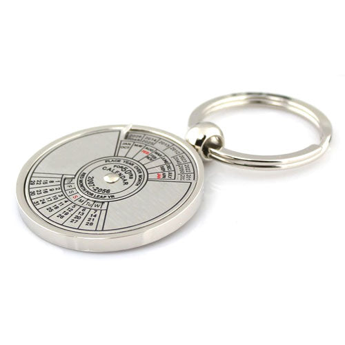 50 Years Perpetual Calendar Metal Keychain - 2 Pcs