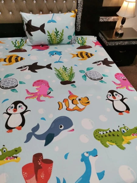 Sea Animals  Kids Bed sheet