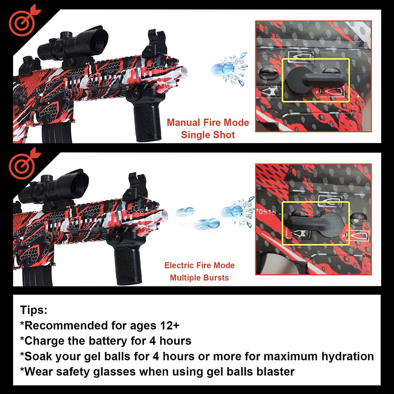 2 in 1 Automatic And Manual M-416 Gel Blaster Gun Toy