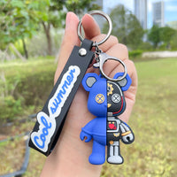 Thumbnail for Half Robot Body Bear Keychain