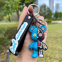 Thumbnail for Half Robot Body Bear Keychain
