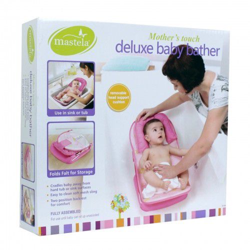 mastela deluxe baby bather pink
