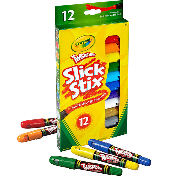 crayola twistables slick stix 12 count smooth crayons