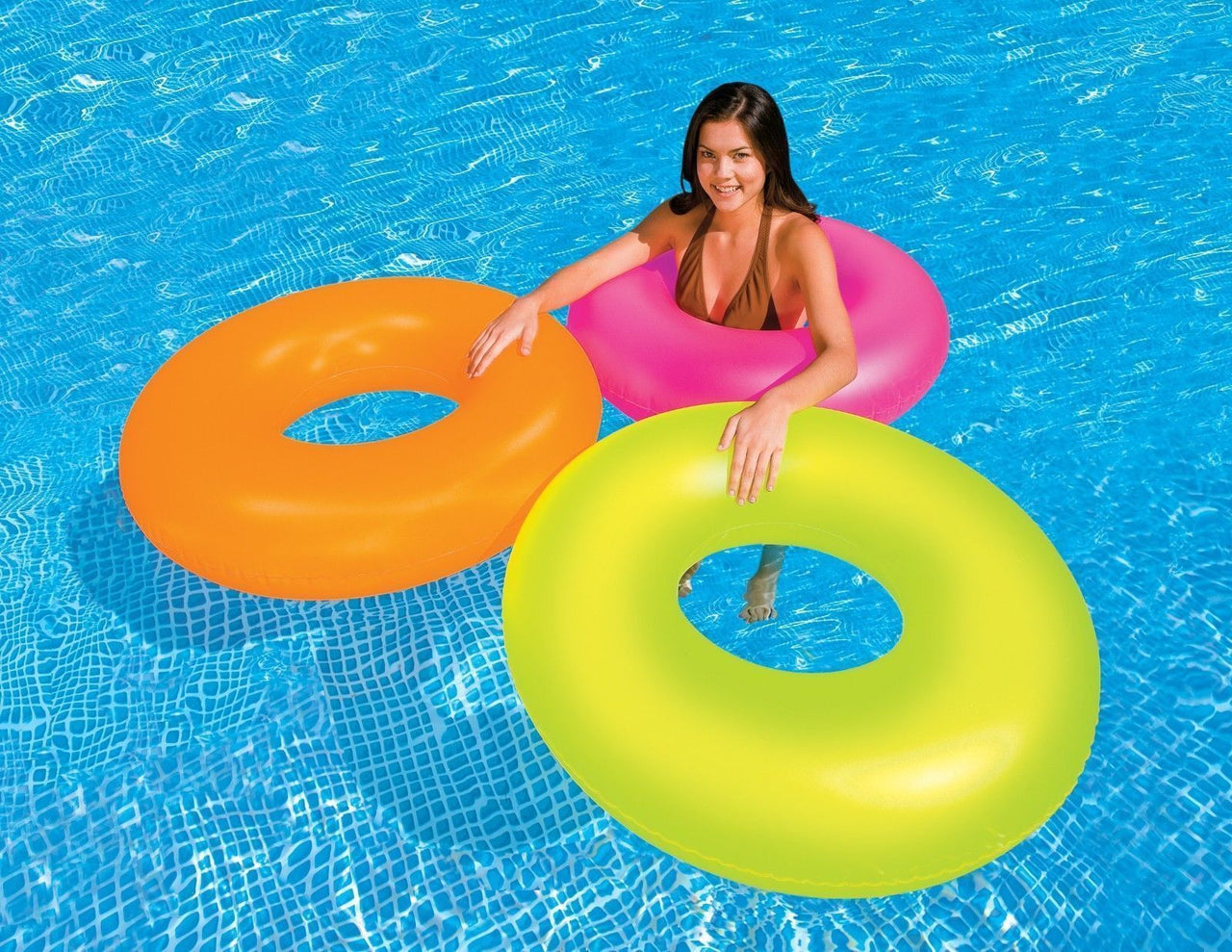 Intex Frost Tube Inflatable Sturdy Swim Pool,(36 Inch)