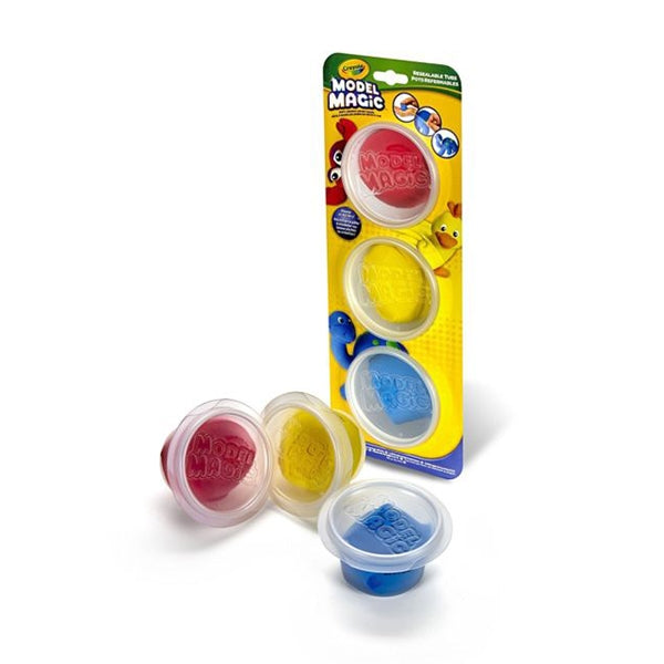 crayola model magic craft dough 3 pots primary colours