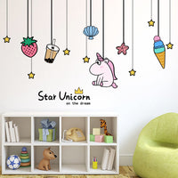 Thumbnail for Cartoon Wall Sticker - Dream Unicorn