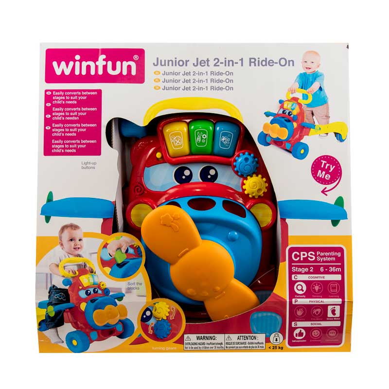 winfun ride on junior jet 2 in 1 walker
